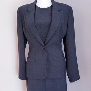 Pewter Grey 3-piece Wool Women's Business Suit